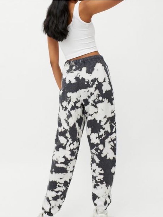 AKIRE SPORTS Pants - AKIRE SPORT Green & Gold, Black & White Tie-Dye Lounge Joggers